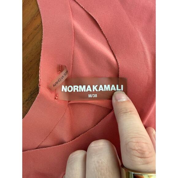 Norma Kamali Sleeveless Swing Mini Dress Coral Size Medium - Picture 4 of 7